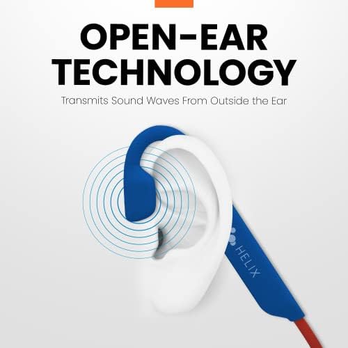 Helix Air Jammers Kids Bluetooth Headphones – Lightweight Open Ear Design for Safe Sound Enjoyment with Volume Limiting Technology, Perfect for Active Young Listeners