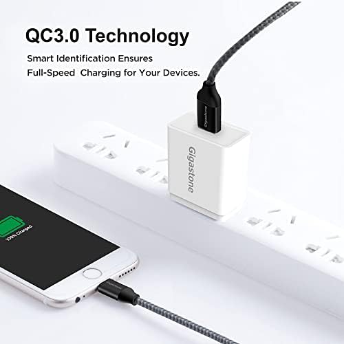 Gigastone 18 W Dual Pack USB A Wall Charger – Fast Charging QC3.0 Certified 3 A Power Adapter for i Phone 16-11 Pro Max & Galaxy S22-S20 – Compact Design for Home & Travel – Reliable, High-Speed Charging Solution