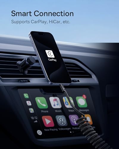 Baseus Retractable Coiled USB Type C Charging Cables – 2-Pack Durable 3.3 ft Design with 100 W Fast Charge Capability, Ideal for i Phone 15, Galaxy S24/S23, and More – Tangle-Free Nylon Braided Structure for Efficient On-the-Go Power Solutions