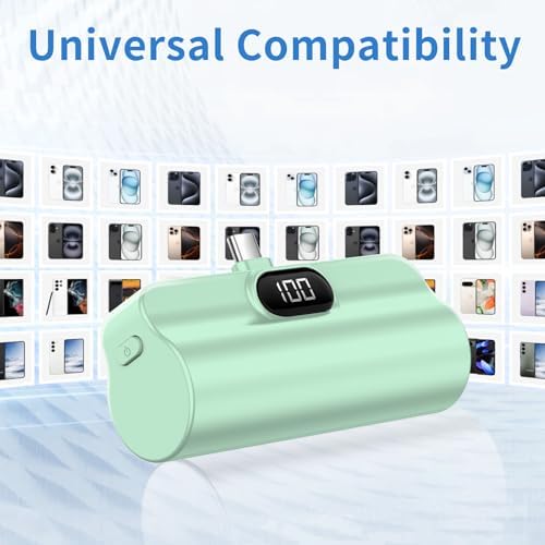 Ultra-Compact Dual USB-C Power Bank Set – 5000 m Ah Mini Charger with 22.5 W Rapid Charging for i Phone 16/15, Samsung, Google, LG, and All Android Devices – Essential On-the-Go Power Source with Superior Safety Compliance and Pocket-Friendly Design