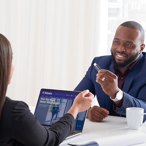 Verbatim 32 GB Pinstripe USB 3.2 Gen 1 Flash Drive – 10 Pack of Sleek Black Retractable Thumb Drives for Fast Data Transfer, Perfect for Home, Office, and Travel – Reliable Portable Storage Solution with Wide Device Compatibility