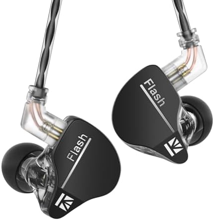 Transform Your Sound Journey with keephifi KBEAR Flash Hi-Fi Earphones – Premium Dual Driver Hybrid In-Ear Monitors in Stunning CNC Aluminum Alloy, Featuring Detachable 2 PIN-C Cable for Customization and Ergonomic Comfort for Extended Listening Sessions (Purple, Without Mic)