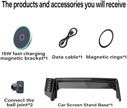 Toyota Avalon 2019-2022 Premium Car Phone Mount with 15 W Fast Wireless Charger – 360-Degree Adjustable Holder for 9-Inch Screens | Hands-Free Secure Design for Optimal Driving Experience and Seamless Connectivity