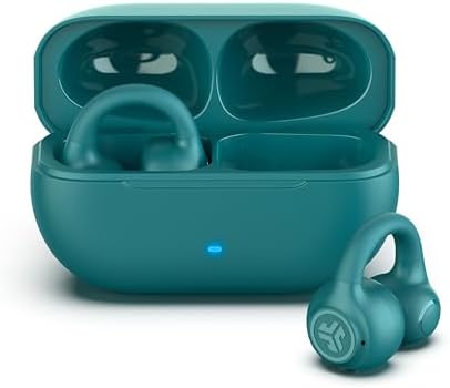 Elevate Your Sound Experience with JLab Flex Open Earbuds in Teal – Premium Bluetooth Multipoint Connectivity for Seamless Device Switching | Adjustable Clip-On Cuff for Unmatched Comfort | Lightweight, Durable Design Ideal for Active Lifestyles | Customizable Audio via JLab App for Personalized Listening | Safe Open-Ear Technology Ensures Awareness During Workouts and Daily Activities | Perfect Companion for Commuting or Casual Use, Delivering Quality Sound Without Compromise