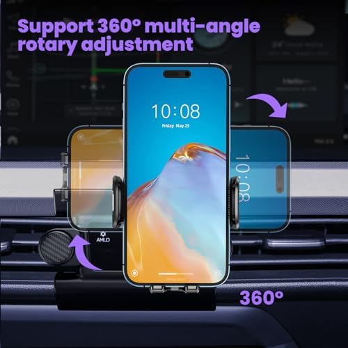 ELOHEI Custom Phone Mount for Volkswagen Golf 8 MK8 R GTI (2020-2024) – Ultimate Car Phone Holder for Enhanced Driving Experience, Quick-Release Design, 360-Degree Rotation, and Exceptional Compatibility with All Smartphone Sizes – Essential VW Golf Accessory for Navigation and Hands-Free Use
