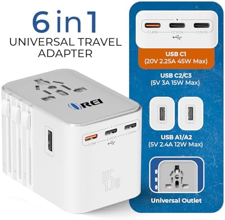 OREI Switzerland Travel Plug Adapter with Dual USB Ports – Ultimate Type J Charging Solution for USA Devices – Fast, Efficient Power for i Phones, Laptops, Tablets & More – Essential Travel Accessory for Hassle-Free Connectivity