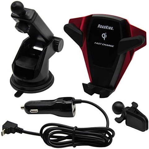 Ultimate Road King Heavy-Duty Universal Qi Charger – Fast Wireless Charging Station with Adjustable Phone Holder for All Qi-Enabled Devices, Built for Durability and Efficiency