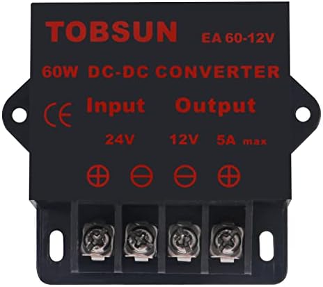 2-Pack 5 A DC-DC Power Converter Module – High-Efficiency Step-Down Regulator to 5 V from 12 V/24 V for Seamless Electronic Integration, 25 W Output for LED Strips and Microcontrollers