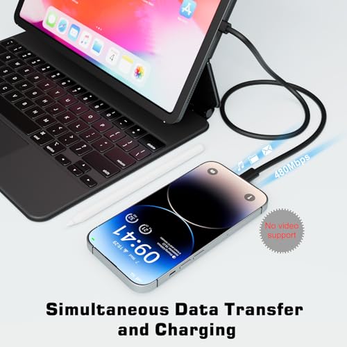 Elevate Your Device Connectivity with the Dbillion Da 10 ft USB C Cable – 90° Right-Angle Connector for Unmatched Comfort in Gaming and Multitasking, 60 W Rapid Charging & High-Speed Data Transfer Compatible with i Phone 15, Galaxy S23, Mac Book Pro & More! Durable Flexibility for Everyday Use!