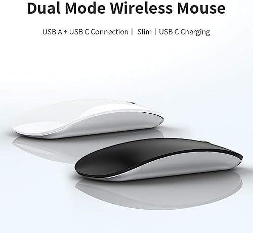 Elevate Your Computing with the Uiosmuph G11 Wireless Mouse – Stylish Purple Slim Design, USB C Rechargeable & Silent Click Technology for Effortless Precision and Comfort on Laptop, Mac, and PC