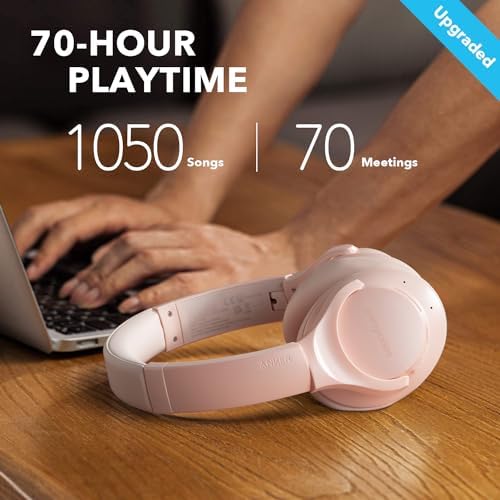 Anker Soundcore Life Q20 Wireless Over-Ear Headphones – Superior Hybrid Active Noise Cancellation, 70-Hour Battery Life, Premium Hi-Res Audio with Enhanced Deep Bass, Luxurious Comfort with Memory Foam Ear Cushions, Perfect for Travel and Office Environments, Quick USB-C Charging for Nonstop Audio Enjoyment