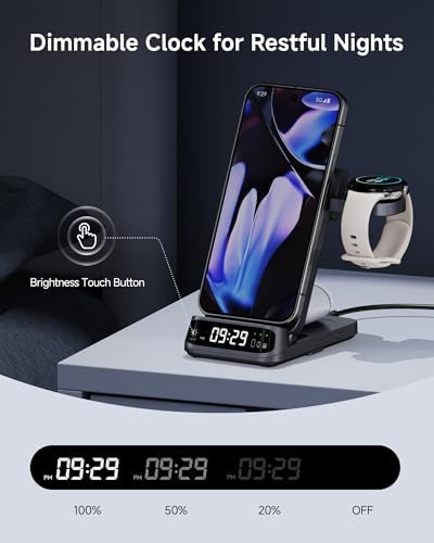 3-in-1 Wireless Charger Station for Pixel Watch 3/2 & Google Devices – Fast Charging Hub for Pixel 9 Pro Fold/9 a/9 Pro/8 Series – Sleek, Compact Design with Enhanced Compatibility and Speed
