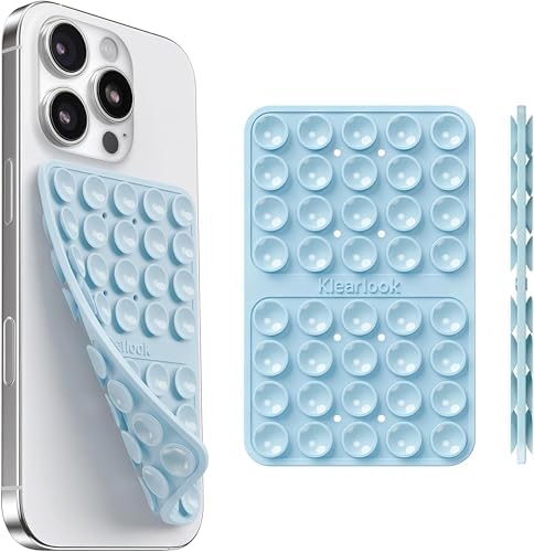 Klearlook 4-Pack Silicone Suction Cup Phone Mount – Creative Hands-Free Phone Grip for Stunning Selfies & Videos in Clear, Light Pink, Hot Pink, and Lavender – Innovative Double-Sided Suction Technology for Wide Compatibility – Premium Durable Design for Effortless Content Creation and Easy Maintenance