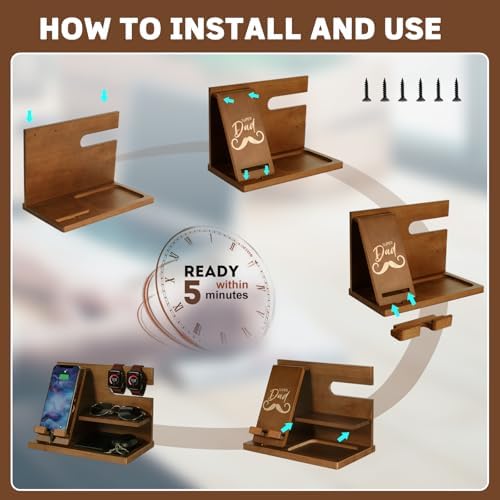 Premium 3-in-1 Wooden Charging Stand for i Phone 16/15/14/13/12 & Apple Watch – Ultimate Nightstand Organizer for Men – Ideal Gift for Dad, Husband, Boyfriend, or Son – Enhanced Speed & Compatibility with Air Pods – Perfect for Father’s Day, Anniversaries & Holidays – Stylish & Functional i Phone Charger Station for All Apple Devices – A Must-Have Tech Accessory for the Modern Man – Elevate Your Gifting with This Unique Natural Wood Design – Effortlessly Charge Your i Phone, Apple Watch, and Air Pods in One Sleek Station – Standby Mode Convenience Meets Aesthetic Appeal – Perfect for Home or Office Use – Impress Your Loved Ones with a Thoughtful and Practical Gift that Combines Style and Utility – The Go-To Choice for Apple Enthusiasts Seeking Quality & Performance in Charging Solutions.