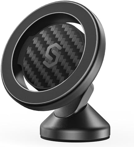 SYNCWIRE 360° Magnetic Car Mount for i Phone & Samsung – Effortless Dashboard Installation with Strong Adhesion – Secure Phone Holder for Safe Navigation and Streaming – Sleek Design for Modern Vehicles – Enhanced Mag Safe Compatibility