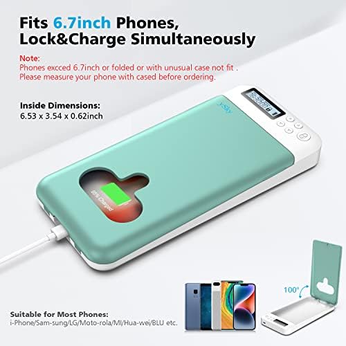 Cell Phone Lock Box with Timer,Portable Timed Phone Lock Box for iPhone and Android Phones, Self-Control Timer Phone Locker to Help Kids,Students Focus Back – Enhanced Compatibility and Speed