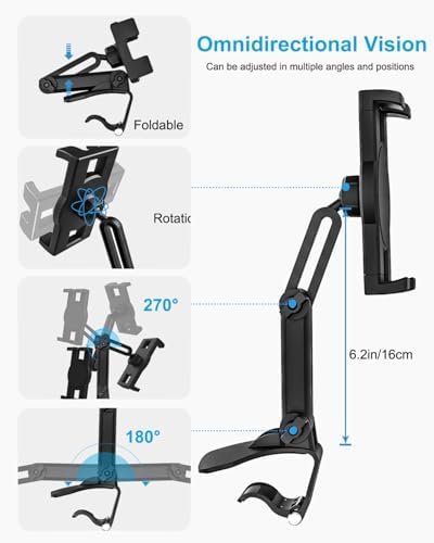 Universal Adjustable Dashboard Clip Car Phone Holder for All Smartphones – Secure Sun Visor & Rearview Mirror Mount with Enhanced Stability, Compatible with i Phone 16 Pro Max, Galaxy S24, and More – Effortless Access for Safe Driving