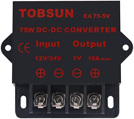 2-Pack 5 A DC-DC Power Converter Module – High-Efficiency Step-Down Regulator to 5 V from 12 V/24 V for Seamless Electronic Integration, 25 W Output for LED Strips and Microcontrollers