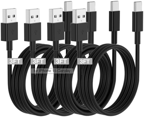Car Carplay Cable for iPhone 16 15 Pro/Pro Max/Plus,3/3/6/6FT USB A to USB C Fast Charging Cord for iPhone 16 15 Charger,USBC Car Charger for Apple 16 15/iPad Pro-Dark Blue – Enhanced Compatibility and Speed