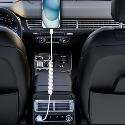 Rombica 105 W MFi Certified Dual USB-C & USB-A Fast Car Charger for i Phone 16 Pro Max – Ultimate Portable Power Solution with 6 FT Coiled Type-C Cable for Rapid Charging on the Go, Perfect for Road Trips and Daily Commuting