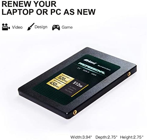 Supercharge Your Device with INLAND Professional 512 GB SSD – Ultra-Fast 3 D TLC NAND SATA III Internal Drive for Top-Tier Performance and Effortless Compatibility