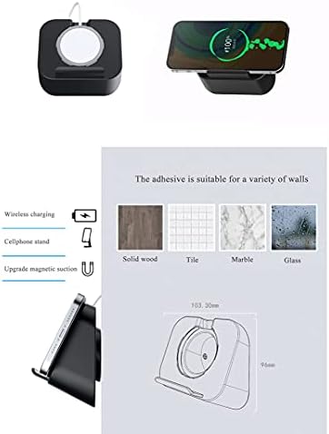 Phone Wall Mount for Magsafe Charger Bedside Phone Holder Compatible with Magsafe Accessories Fit for iPhone 12/12 Pro/ 13 Pro Max(Charger Not Included) (Black) – Enhanced Compatibility and Speed