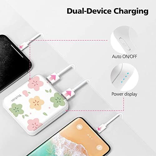 Yoobao 10,000 m Ah Cute Cake Portable Charger – PD 20 W USB-C Power Bank for Fast Charging i Phone 14/13, i Pad, Android & Samsung – Stylish Mini Battery Pack for Girls & Kids Travel – Ultimate Compatibility & Performance