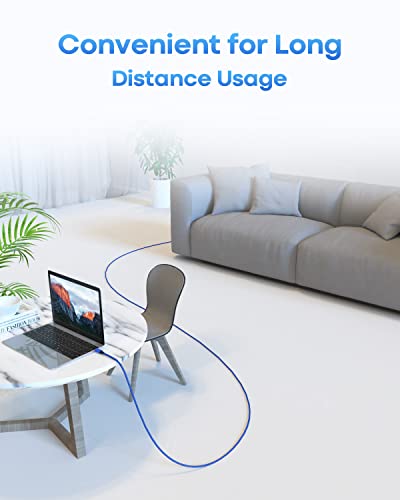 Ultra-Durable 16 ft USB C to USB C Cable – High-Speed PD Charging Cord with Braided Design, Ideal for Samsung Galaxy S21, Pixel, i Pad Pro 2020 & More – Unmatched Length for Ultimate Convenience and Performance