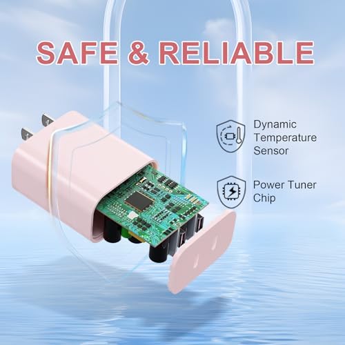 Experience Rapid Charging with the 40 W Dual Port USB-C Wall Charger for i Phone 16 Series – Includes 6 FT USB-C to C Cable for Ultimate Flexibility – Charge Two Devices at Once with Cutting-Edge Safety Features – Ideal for Home, Office, and Travel – Fully Compatible with i Phone 16, 15, 15 Plus, 15 Pro, and 15 Pro Max – Optimize Your Power Needs with Superior Efficiency and Convenience!