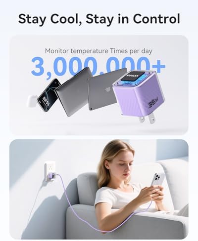 Kuulaa 35 W Ga N USB C Charger Block – Ultra-Compact Fast Charging Adapter for i Phone 16/15/14/13 & Galaxy S25/S24/S23 – Advanced PPS Technology for Customized Power Delivery – Perfect for Travel and Daily Use with Enhanced Safety Features