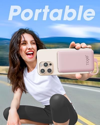 Ultra-Compact TG90° Portable Charger: 5000 m Ah Power Bank with Integrated AC Wall Plug and Triple Output for i Phone and Android Devices – Fast Charging Made Effortless and Convenient