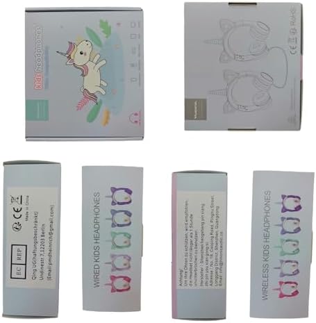 Enchanting Unicorn Wireless Headphones for Kids – Stylish Pink Foldable Design with Light-Up Features, Perfect for Tablets and Toddlers – Superior Sound Quality and Comfort for Magical Listening Adventures – Durable, Adjustable, Tangle-Free Fun for Every Little Girl