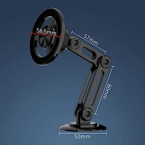 FULLIKES Magnetic Car Phone Mount – Enhanced Mag Safe Compatibility with Adjustable Arm for Optimal Positioning, Hands-Free Accessory for Safe Driving, Robust Magnetic Grip for All Road Conditions, Ideal Gift for Tech-Savvy Drivers