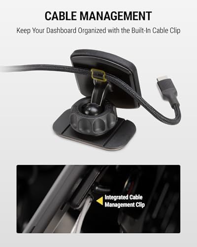 Scosche MXDM Ultra-Strong Magnetic Car Phone Holder – Secure Dashboard Mount for i Phone, Samsung & All Smartphones – Effortless Hands-Free Navigation & Enhanced Driving Safety with Durable Metal Plate