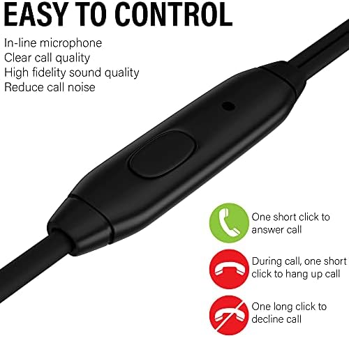 Maeline 10-Pack Wired Earbuds with Microphone – Heavy Bass Stereo Noise-Canceling Earphones for i Phone & Android, Stylish Multi-Color Set for Music Lovers and Clear Calls, Compatible with All 3.5 mm Devices – Ultimate Sound Experience with Comfort and Durability