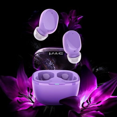 HTC Advanced Bluetooth 5.3 True Wireless Earbuds – Premium Noise Cancelling In-Ear Headphones with Touch Controls and Built-in Microphone, 22 Hours of Playtime, Waterproof Design – Stylish Black Finish for Android & i OS Compatibility