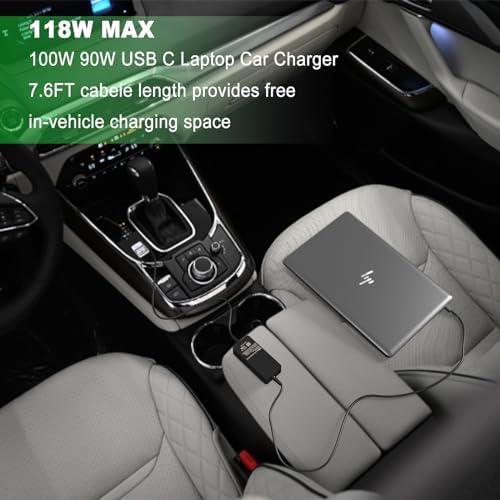 OSISZI 100 W Laptop Car Charger – Universal USB-C DC Adapter for Dell, HP, Lenovo, and More – Fast Charging with QC3.0 & PD 3.0 Technology for Efficient On-the-Go Power – Ideal for Students, Teachers, and Travelers – Robust Safety Features for Overheating & Short-Circuit Protection – Compatible with Cars, RVs, Yachts, and More