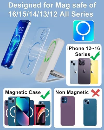 Magnetic 2-in-1 Portable Power Bank and True Wireless Earbuds: 5000 m Ah Mag-Safe Charger for i Phone 16/15/14/13/12 – Ultimate Audio and Charging Solution in Sleek Black Design for On-the-Go Users