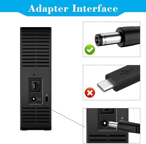 High-Performance 12 V AC Power Adapter for WD My Book Essential – Reliable Charger with Enhanced Data Transfer, Safety Features, and Lightweight Design for Optimal Device Longevity and Seamless Connectivity
