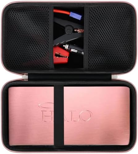 Premium Hard Travel Case for Halo Bolt Air 58830 & Air+ 55500 m Wh Power Kits – Stylish Rose Gold Emergency Power Bank Storage with Protective Mesh Pocket for Accessories, Charger Compatibility & Organized Portability