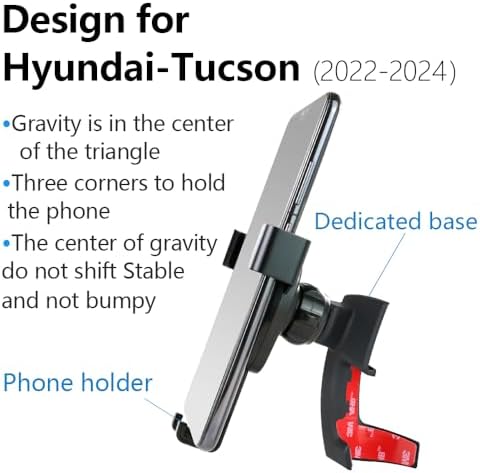 Premium Car Phone Holder for Hyundai Tucson & Santa Cruz (2022-2024) – Optimized Dashboard Mount for Enhanced Navigation & Hands-Free Safety Transform your driving experience with this expertly crafted phone holder, tailored specifically for Hyundai Tucson and Santa Cruz models from 2022 to 2024. Engineered for seamless integration, this mobile phone cradle provides a secure and stylish solution for navigating hands-free while on the road. Key benefits include robust durability to withstand everyday wear, a versatile 360-degree rotation for customizable viewing angles, and a non-slip grip that ensures your device remains stable on uneven terrain. Installation is a breeze with no tools required, allowing you to enhance your vehicle’s interior effortlessly. Ideal for frequent travelers and daily commuters, this essential accessory not only keeps your phone within easy reach but also significantly boosts road safety by minimizing distractions. Elevate your vehicle’s functionality and aesthetics today with this innovative dashboard phone holder, designed to meet the demands of modern drivers.