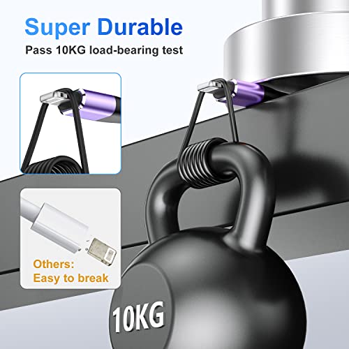 Ultimate i Phone Charger Cord Set – 4 Pack (1.5/3/6/6 FT) | MFi Certified Lightning Cables for Fast Charging | Compatible with i Phone 13, 12 Pro Max, Mini, 11 Pro, XS, XR, X, 8, 7 Plus, 6 s, 6 SE (2020), i Pad, i Pod | Durable Nylon Braided Design for Tangle-Free Convenience | Elevate Your Charging Experience with Enhanced Compatibility and Speed