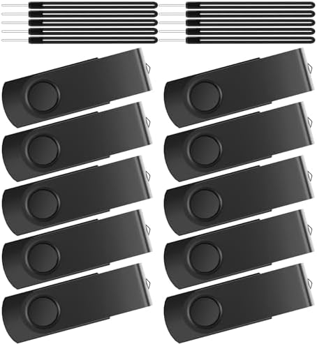 Kepmem 10-Pack 2 GB USB Flash Drives – Versatile Swivel Thumb Drives with Enhanced Compatibility, Ideal for Quick File Transfers and Backups, Assorted Colors for Personalized Style – Perfect Portable Pen Drive Solution for Students and Professionals