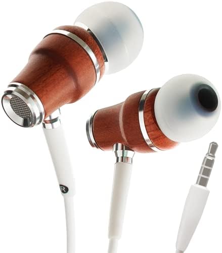 Discover Superior Sound with Symphonized Eco-Friendly Wooden Airtube Earbuds – Immerse Yourself in 3 D Audio Bliss, Deep Bass from 8 mm Drivers, Integrated Mic for Effortless Communication, and Universal 3.5 mm Compatibility – Ergonomically Designed for Comfort During Extended Listening Sessions – Perfect for Audiophiles and Casual Users Alike