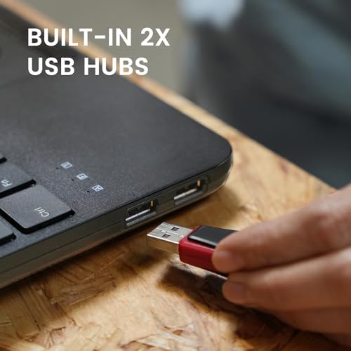 Compact USB Keyboard with Touchpad – Perixx PERIBOARD-534 for Enhanced Productivity, Scissor Key Comfort, and Built-in USB Hubs – Ergonomic Design for Home and Office Use, Space-Saving Dimensions of 15.63 x 7.80 x 1.18 inches – Seamless Navigation with Integrated Touchpad and Number Pad for Effortless Computing