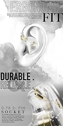 CCZ Melody Wired In-Ear Monitors with Detachable Cable – Superior Hi-Fi Bass Earbuds for Musicians and Singers, Featuring Dual-Driver Technology and Built-in Microphone, Stylish Green Finish for Stage and Studio Excellence