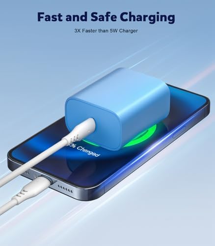 Rapid Charge Dual Pack: 20 W PD USB-C Wall Charger with 6 FT Type C to Lightning Cable for i Phone 14/13/12/11/Pro/Pro Max/Mini/XS/X – Optimal Performance and Portability for Everyday Use