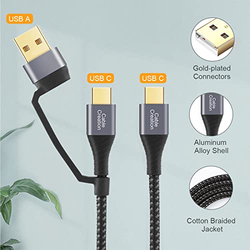 Ultimate 4-in-1 USB C Charger Cable – 6.6 FT Multi-Device Fast Charging & Data Transfer Cable with Power Delivery (PD) 3 A, Compatible with Mac Book Pro, i Pad, Galaxy S23/S23+/S22 & More – Enhanced Durability & Speed for On-the-Go Convenience