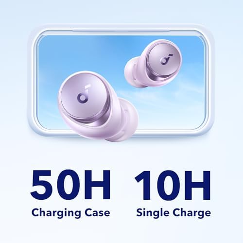 Discover Superior Sound with Soundcore by Anker Space A40 Wireless Earbuds – Unmatched Adaptive Active Noise Cancelling for 98% Noise Reduction, 50 Hours of Playtime, and High-Resolution Audio – Ergonomically Crafted for All-Day Comfort and Effortless Wireless Charging – Ideal for Music Lovers and Everyday Use