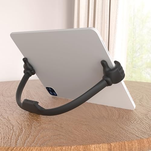 HONSKY 3361942 Thumbs Up Adjustable TPU Mobile Stand – Versatile Multi-Angle Holder for Phones & Tablets – Chic Blue & Black Design – Perfect for Hands-Free Viewing at Home or Office – Lightweight, Durable, and Effortless to Transport
